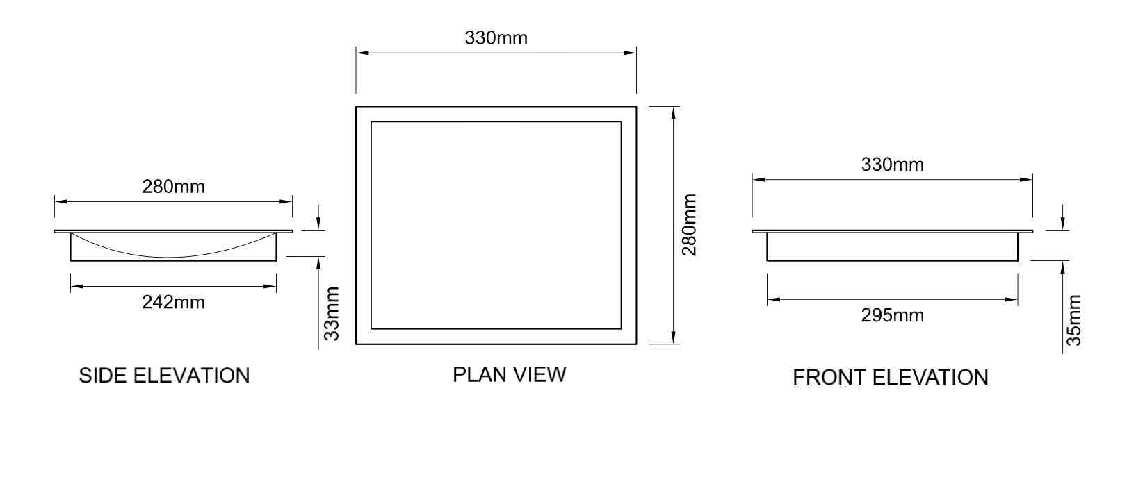 landscape cash scoop dimensions