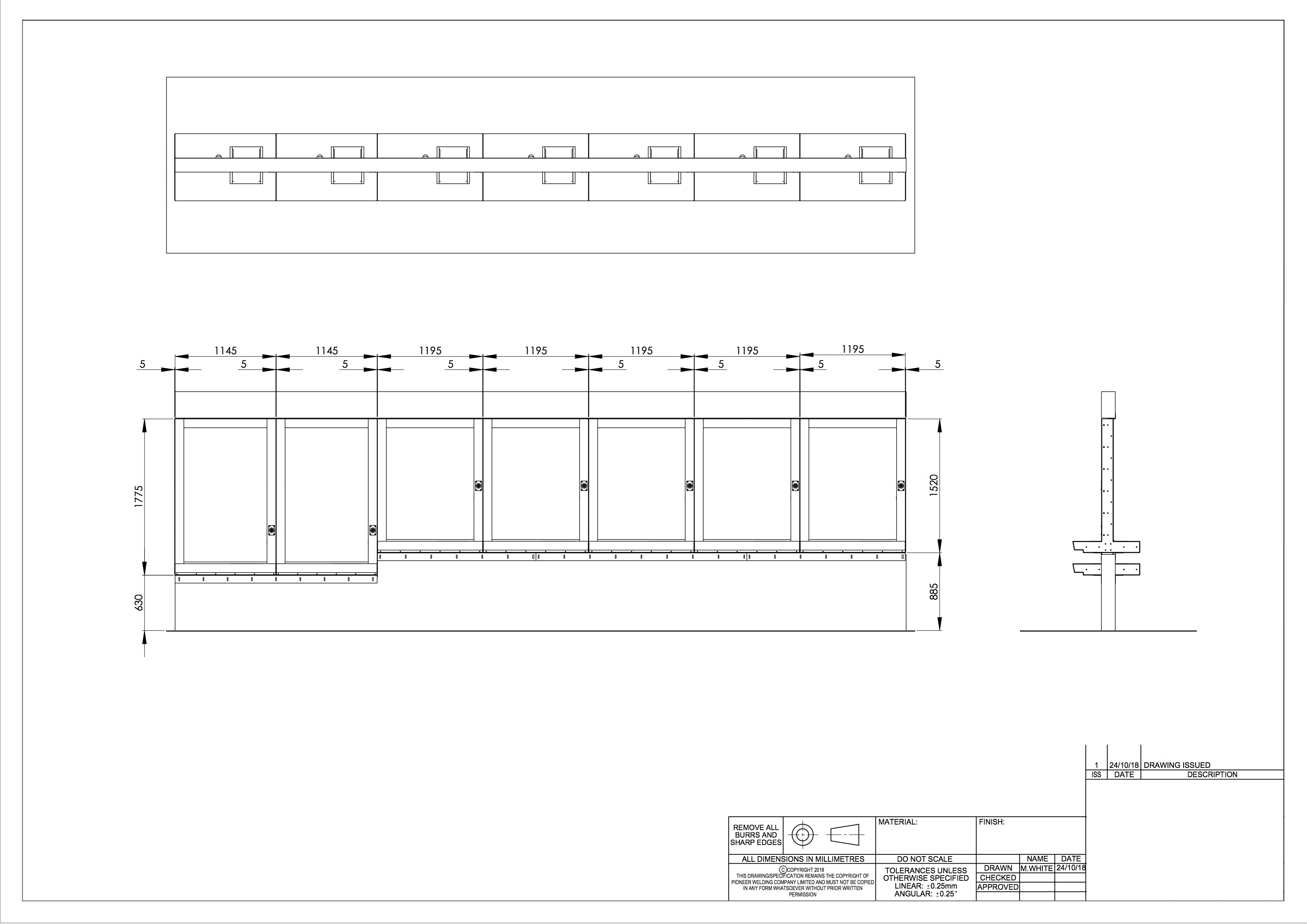 technical drawings external ticket window