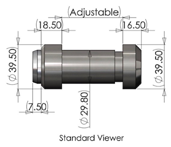 Ballistic Door Viewer Dimensions