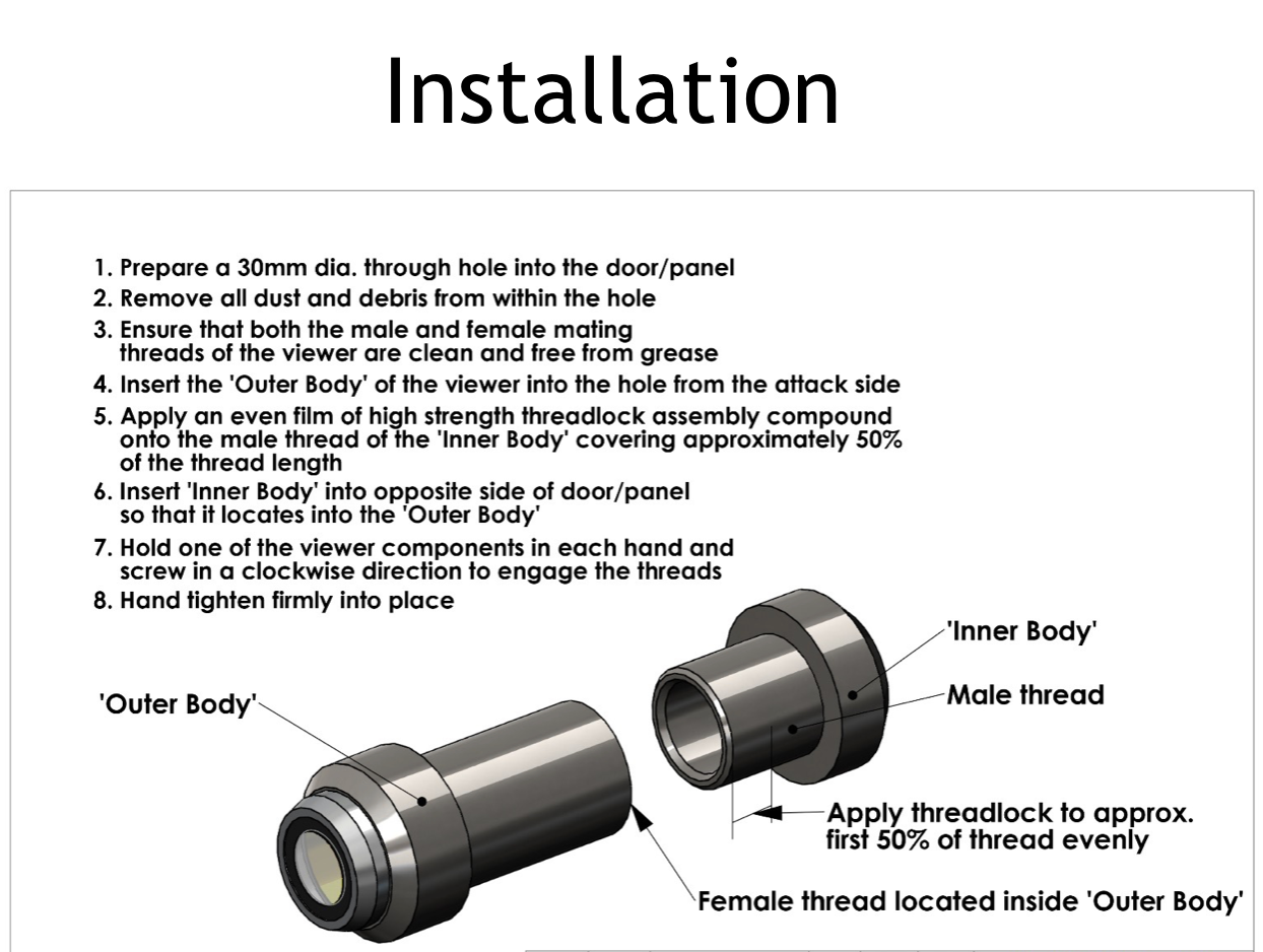 Installation Guide for Ballistic Door Viewers