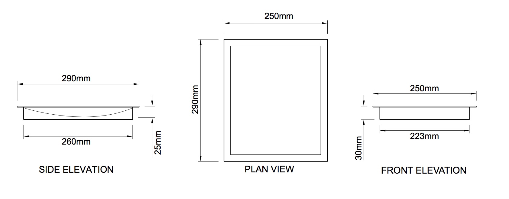 potrait cash scoop dimensions