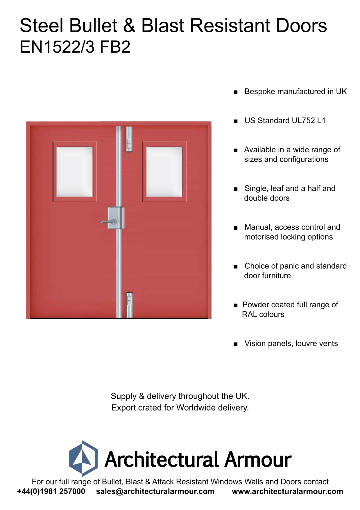 Blast-proof-and-Bullet-Resistant-EN1522-3-FB2-Steel-Doors