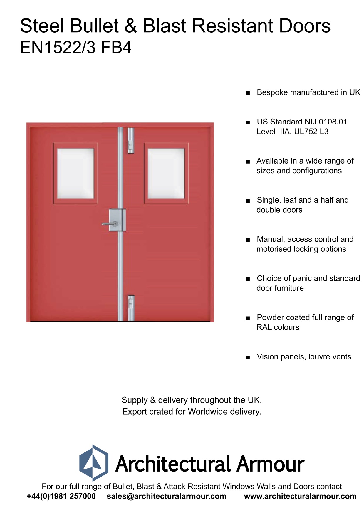 Blast-proof-and-Bullet-Resistant-EN1522-3-FB4-Steel-Doors