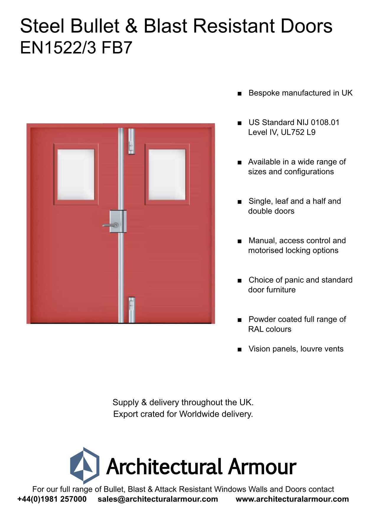 Blast-proof-and-Bullet-Resistant-EN1522-3-FB7-Steel-Doors