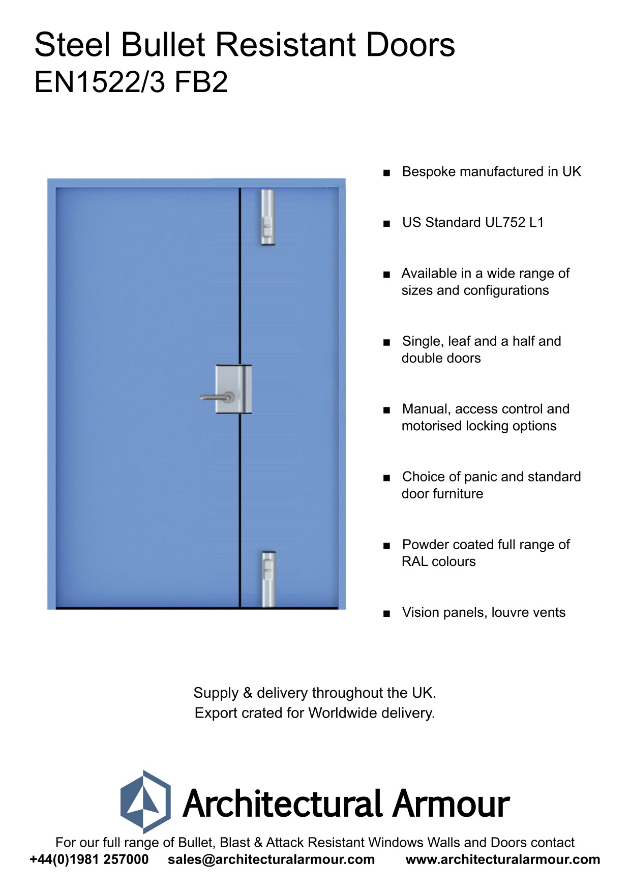 NIJ-0108-01-Level II-Anti-Ballistic-Steel-Doors-UK