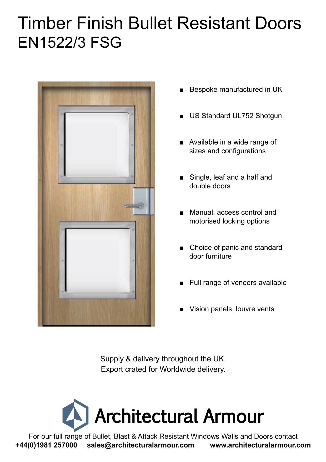 EN1522-3-FSG-Bullet-Resistant-Timber-Finish-Door-Vision-Panel-SG1