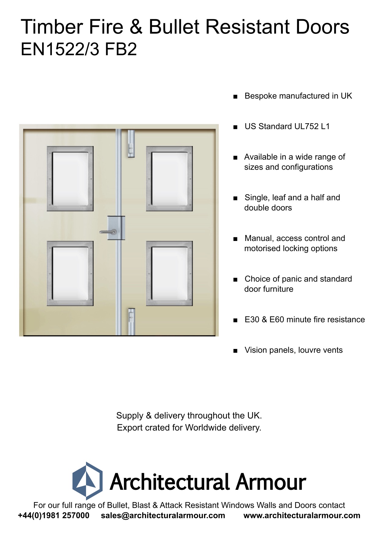 Fire-and-Bullet-Resistant-EN1522-3-FB2-Timber-Doors-Vision-Panels-BR2