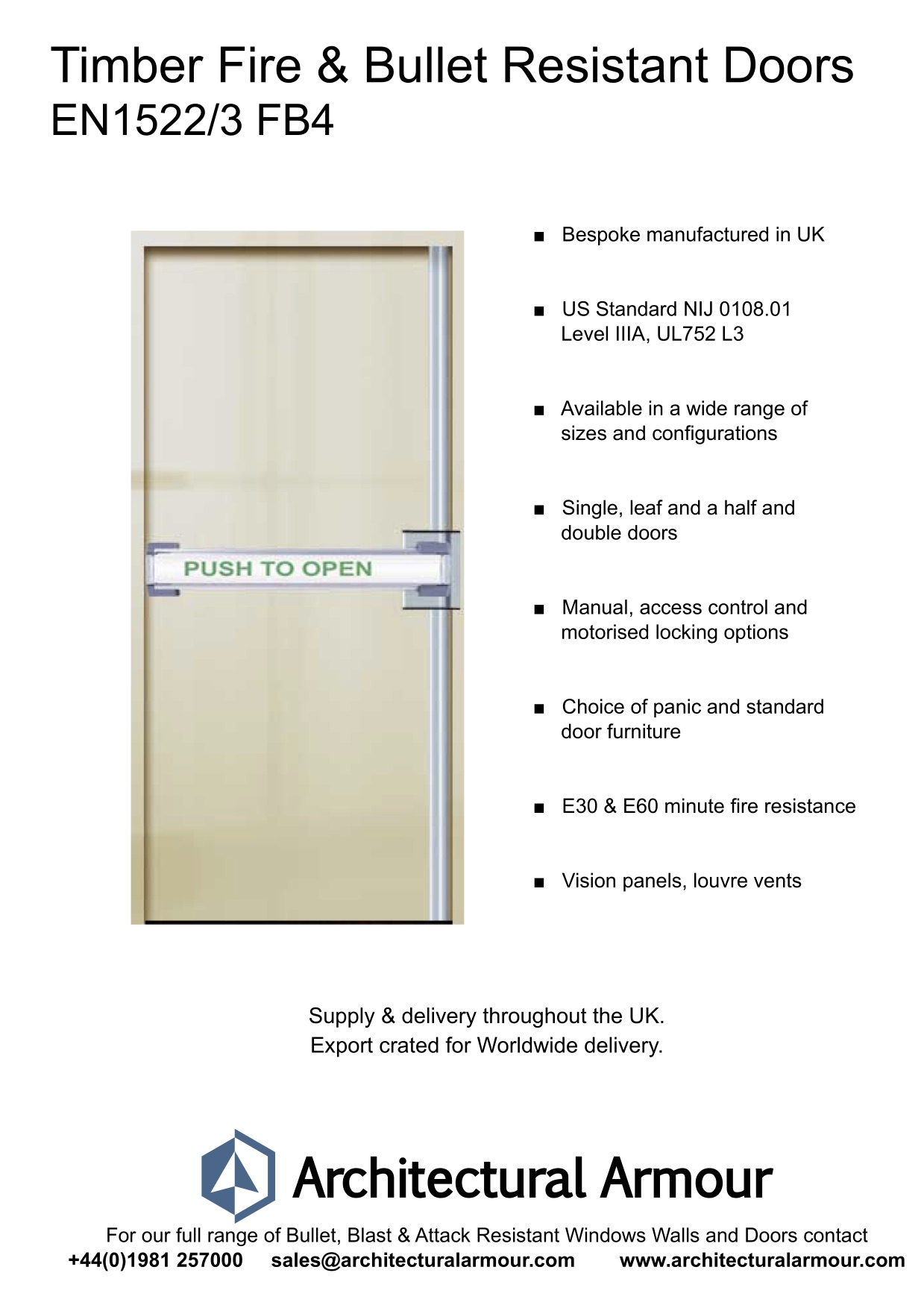 Fire-and-Bullet-Resistant-Timber-Emergency Escape-Door-EN1522-3-FB4