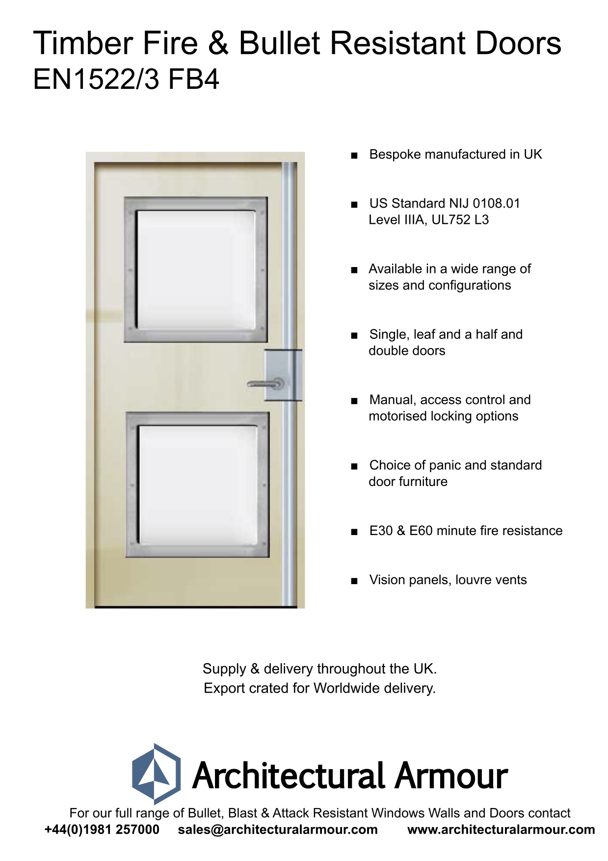 Fire-and-Bullet-proof-EN1522-3-FB4-Timber-Door-Vision-Panels-BR4