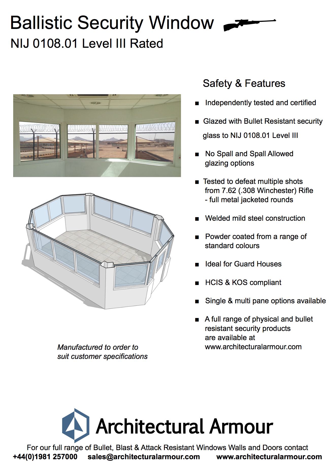 nij 0108.01 bullet resistant window