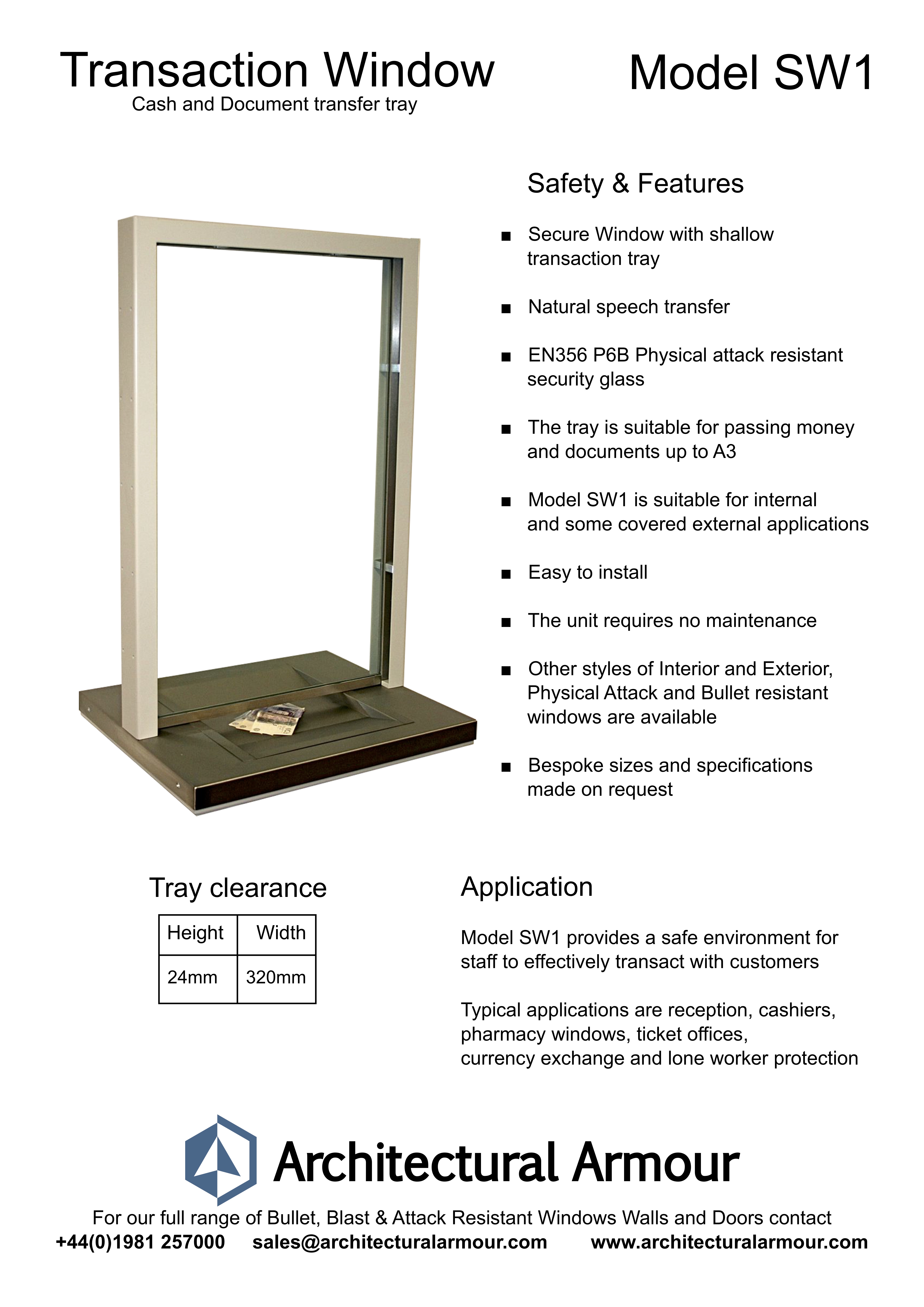 Ticket Cash Transaction Window SW1 Overview